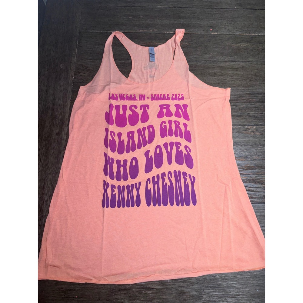 Kenny Chesney Las Vegas Sphere 2025 Concert Tank Top Island Girl Pink XL